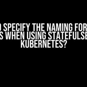 How to Specify the Naming Format of PVCs when Using Statefulset in Kubernetes?